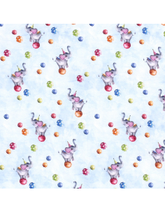 Bomullsjersey Baby Elephants