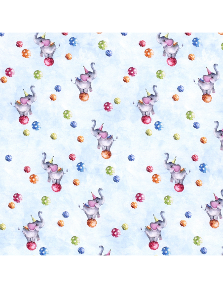 Bomullsjersey Baby Elephants