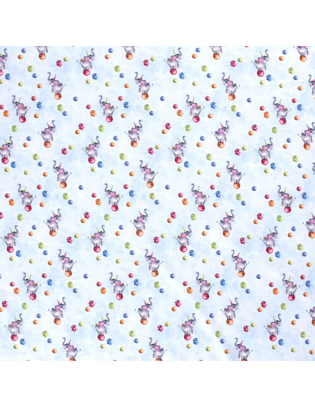 Bomullsjersey Baby Elephants