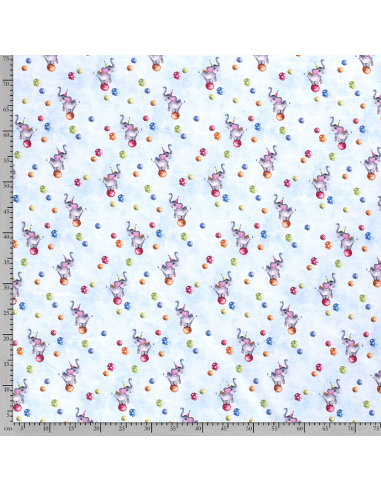 Bomullsjersey Baby Elephants