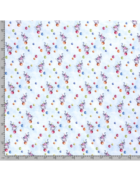 Bomullsjersey Baby Elephants