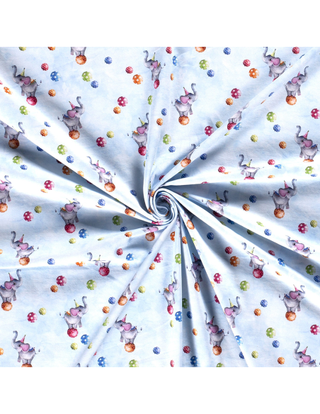 Bomullsjersey Baby Elephants