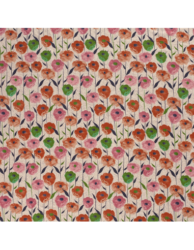 Viskos/Linjersey Printed Flowers