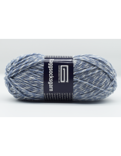 Raggsocksgarn Blå/Vit 095