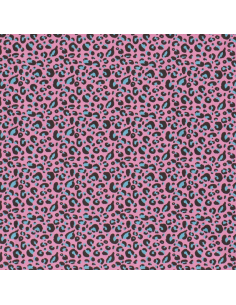 Bomullsjersey Leopard Rosa