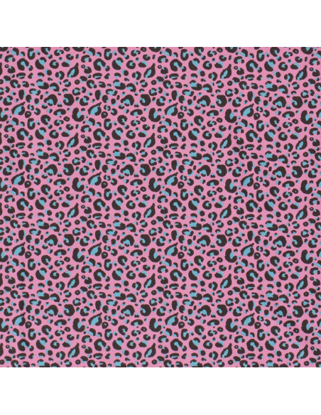 Bomullsjersey Leopard Rosa