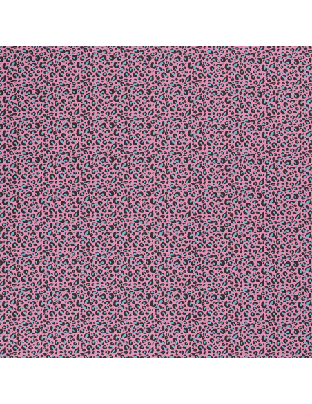 Bomullsjersey Leopard Rosa