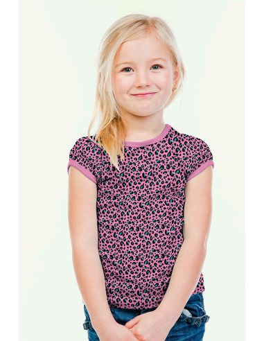 Bomullsjersey Leopard Rosa