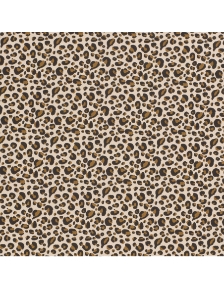 Bomullsjersey Leopard Beige