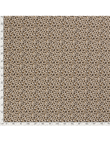 Bomullsjersey Leopard Beige