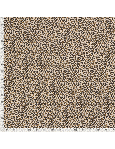 Bomullsjersey Leopard Beige