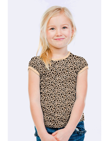 Bomullsjersey Leopard Beige