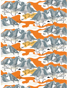 Bomullsjersey Norrland Orange