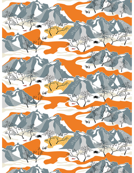 Bomullsjersey Norrland Orange