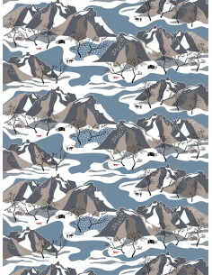 Bomullsjersey Norrland Blå