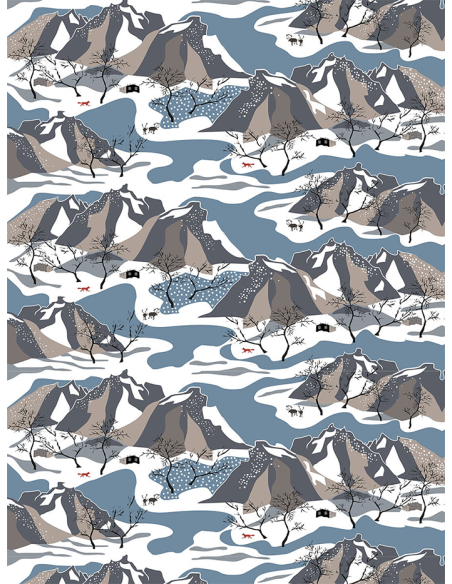 Bomullsjersey Norrland Blå