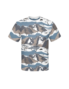 Bomullsjersey Norrland Blå 2