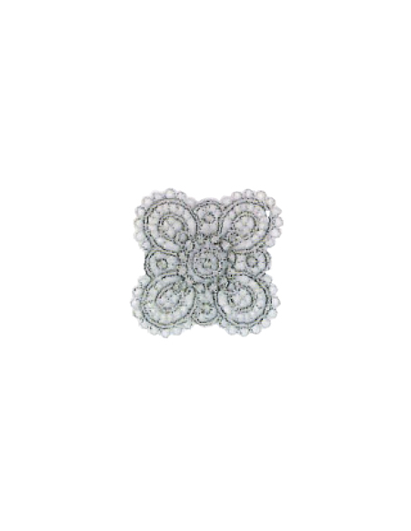 Tygmärke Flower Design 10013 Grå 577