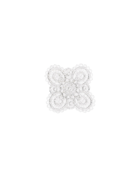 Tygmärke Flower Design 10013 Vit 501