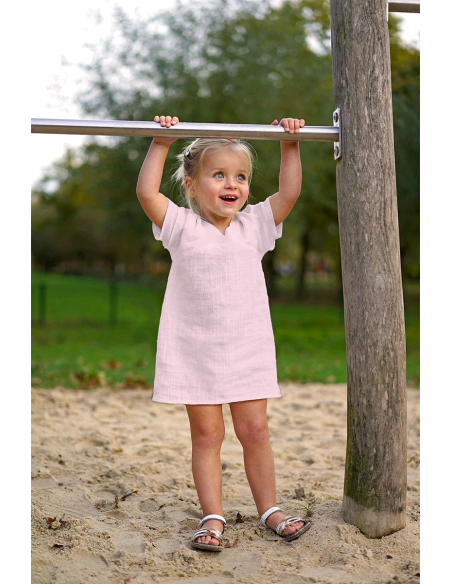 Muslin Enfärgad Ljusrosa 11