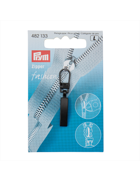 Prym Blixtlåsdekor Slim Svart