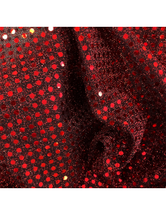 Små Paljetter Svart/Röd