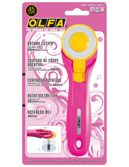 OLFA Rullkniv 45mm Rosa