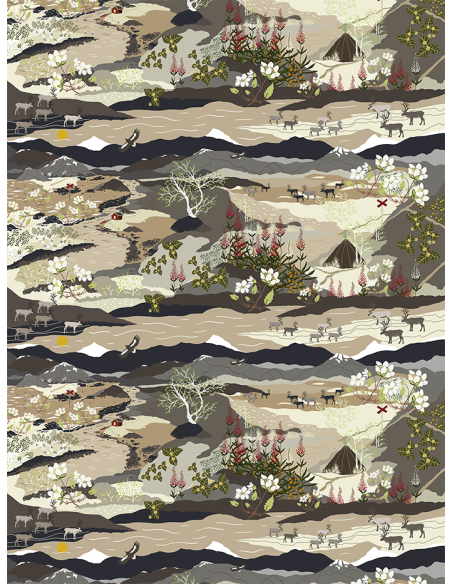 Bomullsjersey Fjällvandring Natural