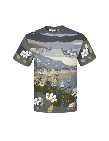 Bomullsjersey Fjällvandring Marinblå