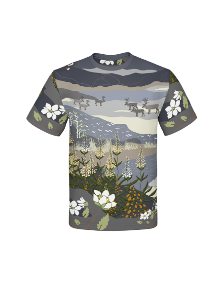 Bomullsjersey Fjällvandring Marinblå