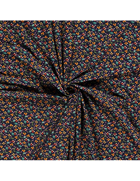 Bomullsjersey 16363 Mörkblå