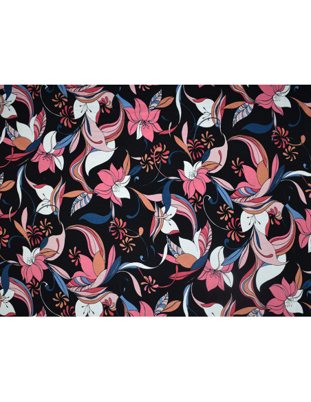 Viskosjersey Flowers