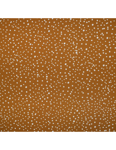 Bomullsjersey Dots Caramel