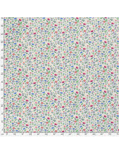 Bomullsjersey Flowers