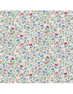 Bomullsjersey Flowers