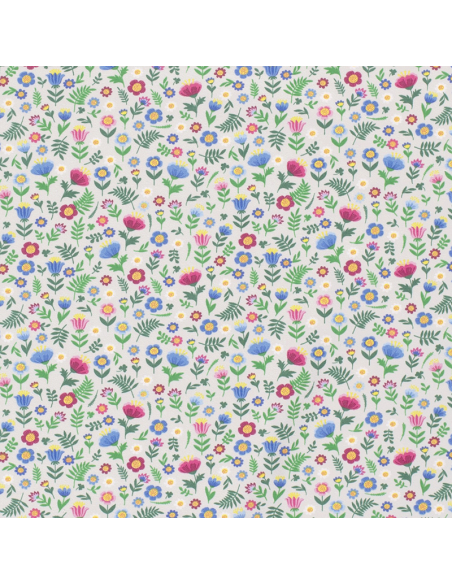 Bomullsjersey Flowers