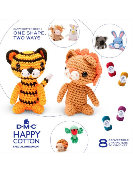 DMC Mönsterbok Amigurumi Happy Cotton "One Shape, Two Ways"