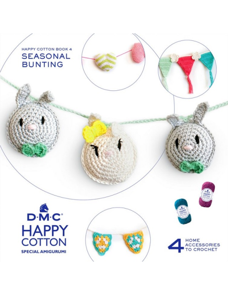 DMC Mönsterbok Amigurumi Happy Cotton "Seasonal Bunting"