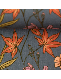 French Terry Autumn Flowers 2