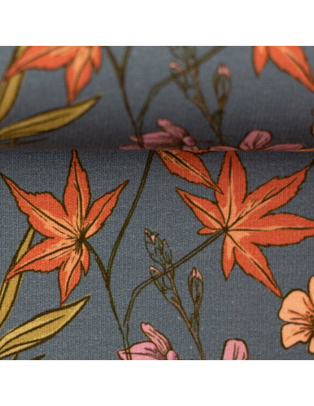 French Terry Autumn Flowers