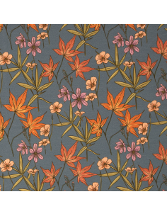 French Terry Autumn Flowers