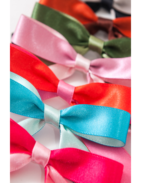 Satinband Tvåsidig Ljusrosa/Gammelrosa 4