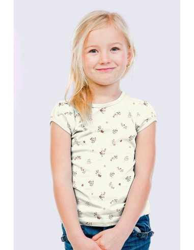 Bomullsjersey Flowers & Hearts