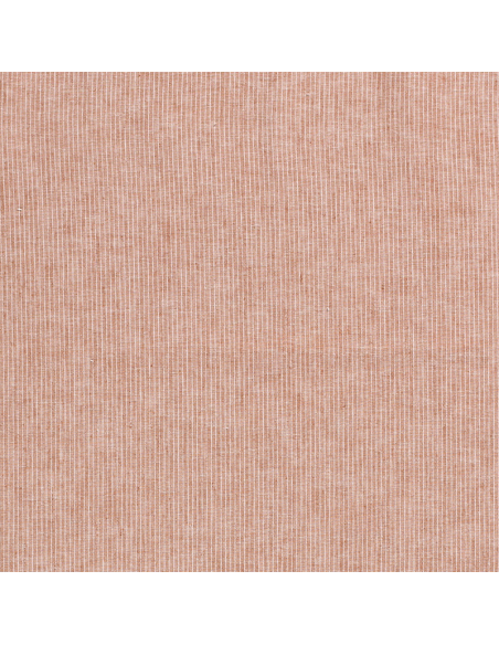 Lin/Bomull Stripes Melange Brique 56