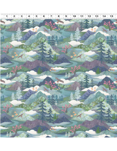 Clothworks Serenity Digital Mountains...