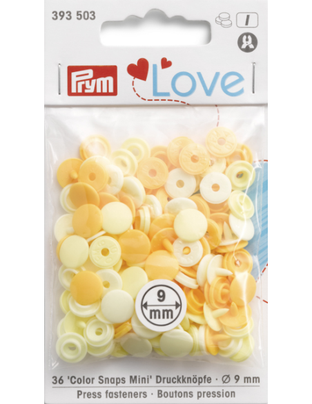 Prym Color Snaps Mini 9mm Gul