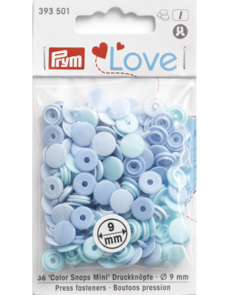 Prym Color Snaps Mini 9mm Ljusblå