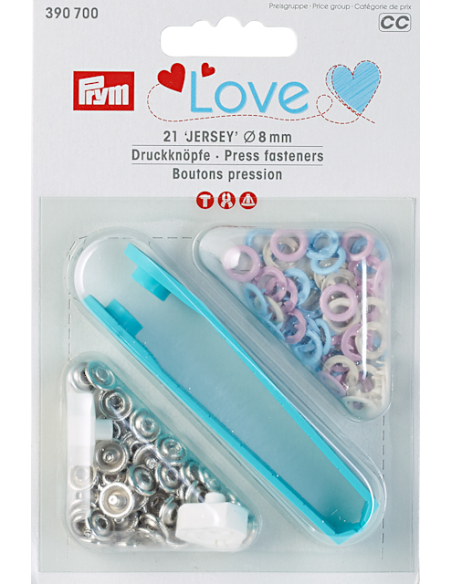 Prym Love Nittryckknappar 8mm Pastell