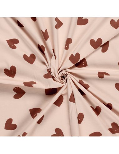 Bomullsjersey Hjärtan