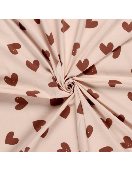 Bomullsjersey Hjärtan